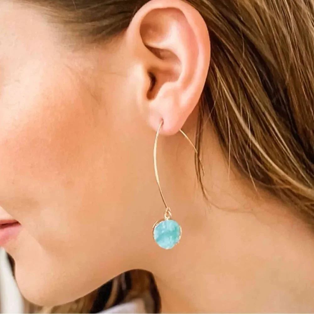Stone dropβearringsβ #284